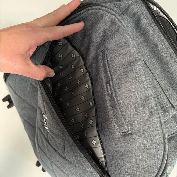 Lug Gray Quilted Carry On Travel Bag with Wheels - Picture 2 of 12